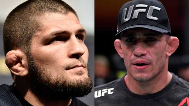 UFC Hall of Famer Khabib Nurmagomedov and Tony Ferguson.